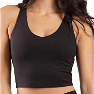 90 Degree By Reflex Everyday Cloud Support Crop Tank with Built-in Bra